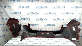 Бампер задний голый Lexus UX200 UX250h 19-24 красный, под парктроники, царапины, трещины, сломан, после ремонта, треснуты крепления, отсутствуют крепления