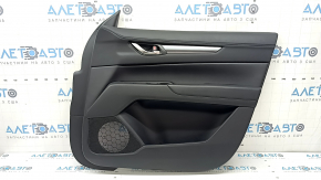 Panou ușă dreapta față Mazda CX-5 17-23 negru cu inserție din piele neagră, cotieră din piele neagră, ornament gri, cu mâner, zgârieturi
