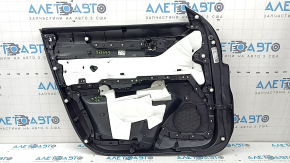 Panou ușă dreapta față Mazda CX-5 17-23 negru cu inserție din piele neagră, cotieră din piele neagră, ornament gri, cu mâner, zgârieturi