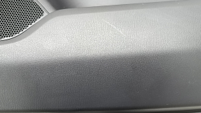 Panou ușă dreapta față Mazda CX-5 17-23 negru cu inserție din piele neagră, cotieră din piele neagră, ornament gri, cu mâner, zgârieturi