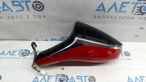 Ansamblu oglindă retrovizoare stânga Lexus UX200 UX250h 19-24 7 pini, semnalizare, fără memorie, cu BSM, roșu cu negru, zgârieturi