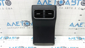 Ornamente consolei centrale spate negre pentru Mazda CX-5 17-25 cu guri de aerisire, zgârieturi
