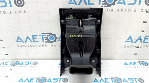Ornamente consolei centrale spate negre pentru Mazda CX-5 17-25 cu guri de aerisire, zgârieturi