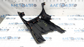 Ornamente superioare panou de bord pentru Lexus UX 19-26, piele neagră, cu dopuri, elemente de fixare rupte
