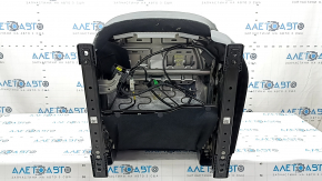 Водительское сидение Mazda CX-5 19-23 с airbag, электрическое, кожа черная комбинированная с алькантарой, серая строчка, подогрев, под чистку, примято, царапины на накладке
