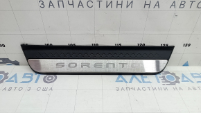 Накладка порога наружная задняя правая Kia Sorento 21-23 HEV черная, с хром вставкой, царапины, тычка