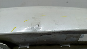 Bara spate Lincoln MKZ 17-20, partea superioară goală, pentru 4 senzori de parcare, albă, vopsită, îndoită, elemente de fixare rupte, zgârieturi