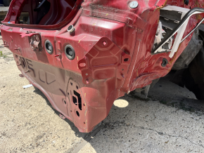 Задняя панель Lexus UX200 UX250h 19-24 под BSM, на кузове, красная, замята