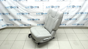 Scaun stânga, rândul 2, pentru Kia Sorento 21-24 HEV, PHEV, perforat, piele gri, încălzit, curățabil chimic