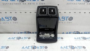 Ornament consolă centrală spate cu deflector de aer pentru Kia Sorento 21-24 HEV, PHEV, negru, cu priză, brichetă și USB, fără brichetă, USB și priză, zgârieturi