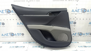 Capacul usii spate stânga Toyota Camry v70 18- negru închis cu inserție din plastic negru închis, cotiera din cauciuc