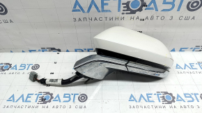 Зеркало боковое левое Lincoln MKZ 17-20 11 пинов, поворотник, подогрев, проекция, хром, белое с хром, потерто