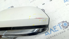 Зеркало боковое левое Lincoln MKZ 17-20 11 пинов, поворотник, подогрев, проекция, хром, белое с хром, потерто