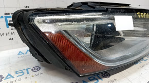 Фара передняя правая голая Audi Q5 8R 13-17 ксенон, повреждение водой, сломана направляйка и крепление
