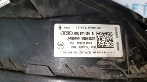 Фара передняя правая голая Audi Q5 8R 13-17 ксенон, повреждение водой, сломана направляйка и крепление