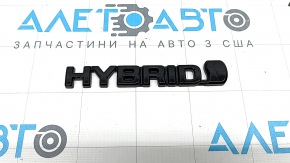 Эмблема надпись "Hybrid" крыла левая Toyota Rav4 19-24 черный глянец