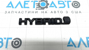 Эмблема надпись "Hybrid" крыла правая Toyota Rav4 19-24 черный глянец