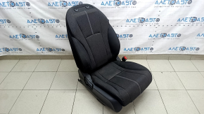 Пассажирское сиденье Honda Accord 23-26 без airbag, механическое, черная ткань с белой строчкрй, без подголовника, под химчистку