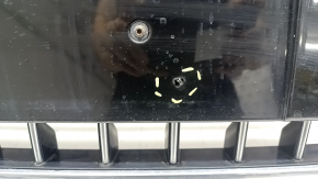 Grilă radiator Audi Q5 8R 13-17, suport pentru senzori de parcare, lucioasă, cromată, cu emblemă quattro, găuri nemontate din fabrică, zgârieturi