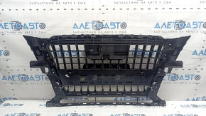 Grilă radiator Audi Q5 8R 13-17, suport pentru senzori de parcare, lucioasă, cromată, cu emblemă quattro, găuri nemontate din fabrică, zgârieturi