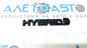 Эмблема надпись "Hybrid" двери багажника Toyota Rav4 19-24 черный глянец