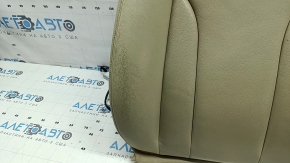 Обшивка спинки водительского сиденья Audi Q5 8R 13-17 кожа бежевая, с подогревом, под химчистку