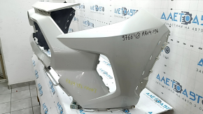 Bara față, nefinisată, Toyota Rav4 19-25, fără senzori de parcare, fabricată în Japonia, albă, cu folie de protecție, zgârieturi, crăpături la elementele de fixare