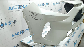 Bara față, nefinisată, Toyota Rav4 19-25, fără senzori de parcare, fabricată în Japonia, albă, cu folie de protecție, zgârieturi, crăpături la elementele de fixare