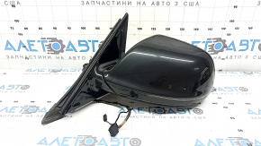 Зеркало боковое левое в сборе Audi Q5 8R 09-17 15 пинов, автозатемнение, автоскладывание, поворотник, подогрев, подсветка, черное, царапины