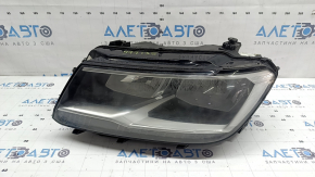 Фара передняя левая VW Tiguan 18-21 галоген, ДХО LED, под полировку, пятна изнутри