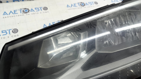 Фара передняя левая VW Tiguan 18-21 галоген, ДХО LED, под полировку, пятна изнутри