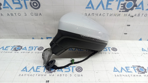 Зеркало боковое левое VW Tiguan 18-19 6+2 пинов, BSM, поворотник, подогрев, белое LB9Z