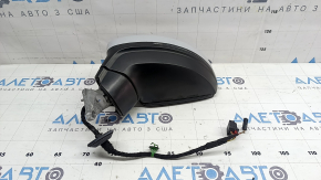 Зеркало боковое левое VW Tiguan 18-19 6+2 пинов, BSM, поворотник, подогрев, белое LB9Z