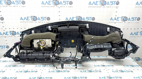 Торпедо передняя панель с AIRBAG Toyota Rav4 19-25 черная, синяя строчка