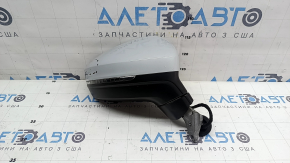 Зеркало боковое правое VW Tiguan 18-19 6+2 пинов, BSM, поворотник, подогрев, белое LB9Z, потерто