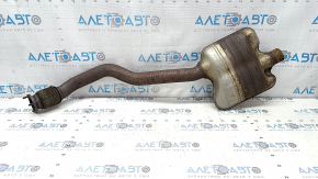 Выпускная трасса средняя часть Audi Q5 8R 11-17 2.0T, hybrid, ржавая, порвана сетка, обломана шпилька