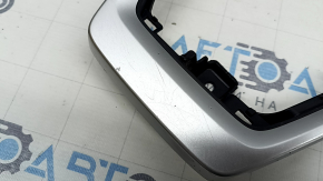 Ornamente consolă centrală față Toyota Rav4 19-25, negre fără încărcare wireless, inserție gri, zgârieturi