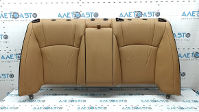 Спинка заднего ряда сидений (2 ряд) Lexus ES300h 20-22 без airbag, кожа светло-коричневая с коричневым, перфорация, с подлокотником, примята, под чистку