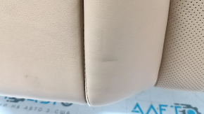 Спинка заднего ряда сидений (2 ряд) Lexus ES300h 20-22 без airbag, кожа светло-коричневая с коричневым, перфорация, с подлокотником, примята, под чистку