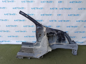 Sfertul stânga față al unui Honda Insight 19-22, tăiat cu acul, albastru