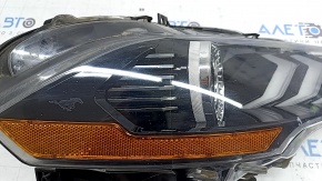 Фара передняя правая в сборе Ford Mustang mk6 18-23 LED, под полировку, царапины