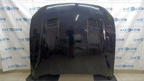 Капот голый Ford Mustang mk6 18-23 рест под воздуховоды, алюминий, черный G1, сколы, царапины