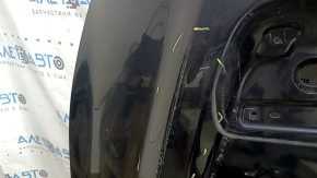 Капот голый Ford Mustang mk6 18-23 рест под воздуховоды, алюминий, черный G1, сколы, царапины
