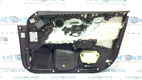 Panou ușă stânga față pentru Lexus ES 19-22, piele maro, cotieră și inserție, piele maro deschis, ornament din lemn închis, lucios, cu iluminare din spate, Mark Levinson, memorie, fără mâner și butoane de memorie, zgârieturi