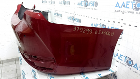 Бампер задний голый Lexus ES250 ES300h 20-26 под парктроники, красный, надрывы, царапины, сломаны крепления, отсутствует фрагмент
