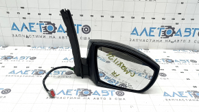 Зеркало боковое правое в сборе Ford C-max MK2 17-18 10 пинов, BSM, поворотник, подсветка, подогрев, черное