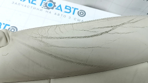 Обшивка подушки водительского сиденья BMW 5 F10 14-16 кожа Nappa Elfenbein Weiss, подогрев, под химчистку, примята, потрескана, царапины