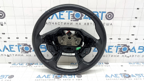Руль голый Ford C-max MK2 13-18 кожа черный, с кнопками, протерт