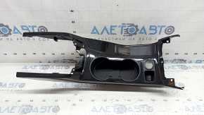 Подстаканник Ford C-max MK2 17-18 черный глянец, с серым, с подсветкой, царапины