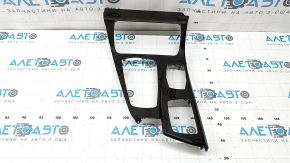 Ornament consolă centrală superioară pentru BMW 5 F10 11-16 cutie automată, lemn de frasin, culoare braun, fără ornamente, zgârieturi